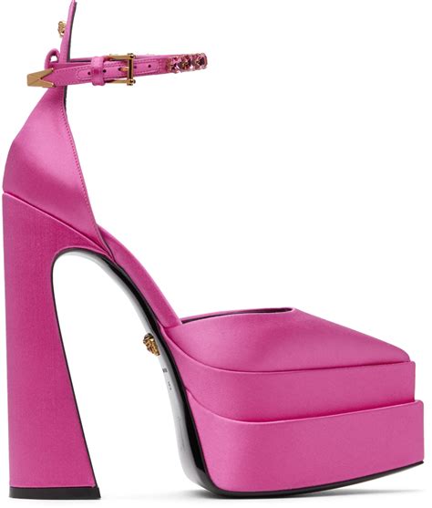 light pink versace platform heels|Versace platform heels women.